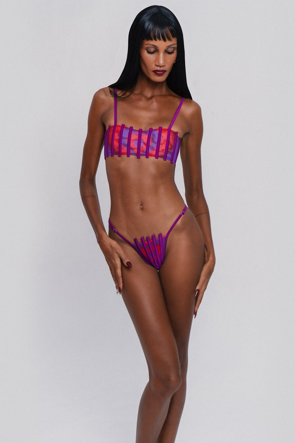 Corset Bikini Top Printed Heart Amor Mia