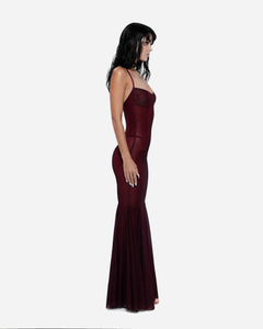 Siren Maxi Dress Wine Red